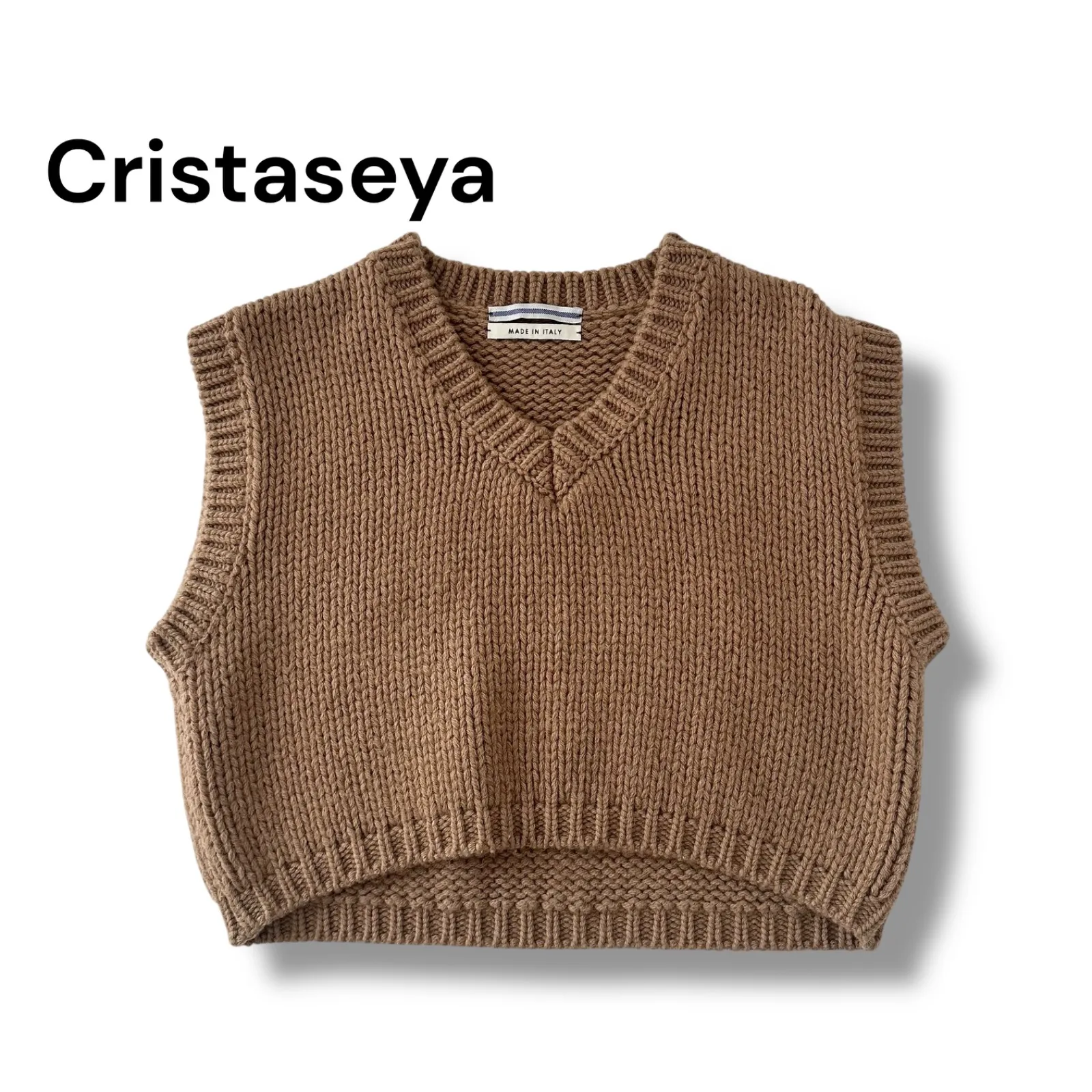 Cristaseya 美品　ニットベスト M Cristaseya 美品 ニットベスト M