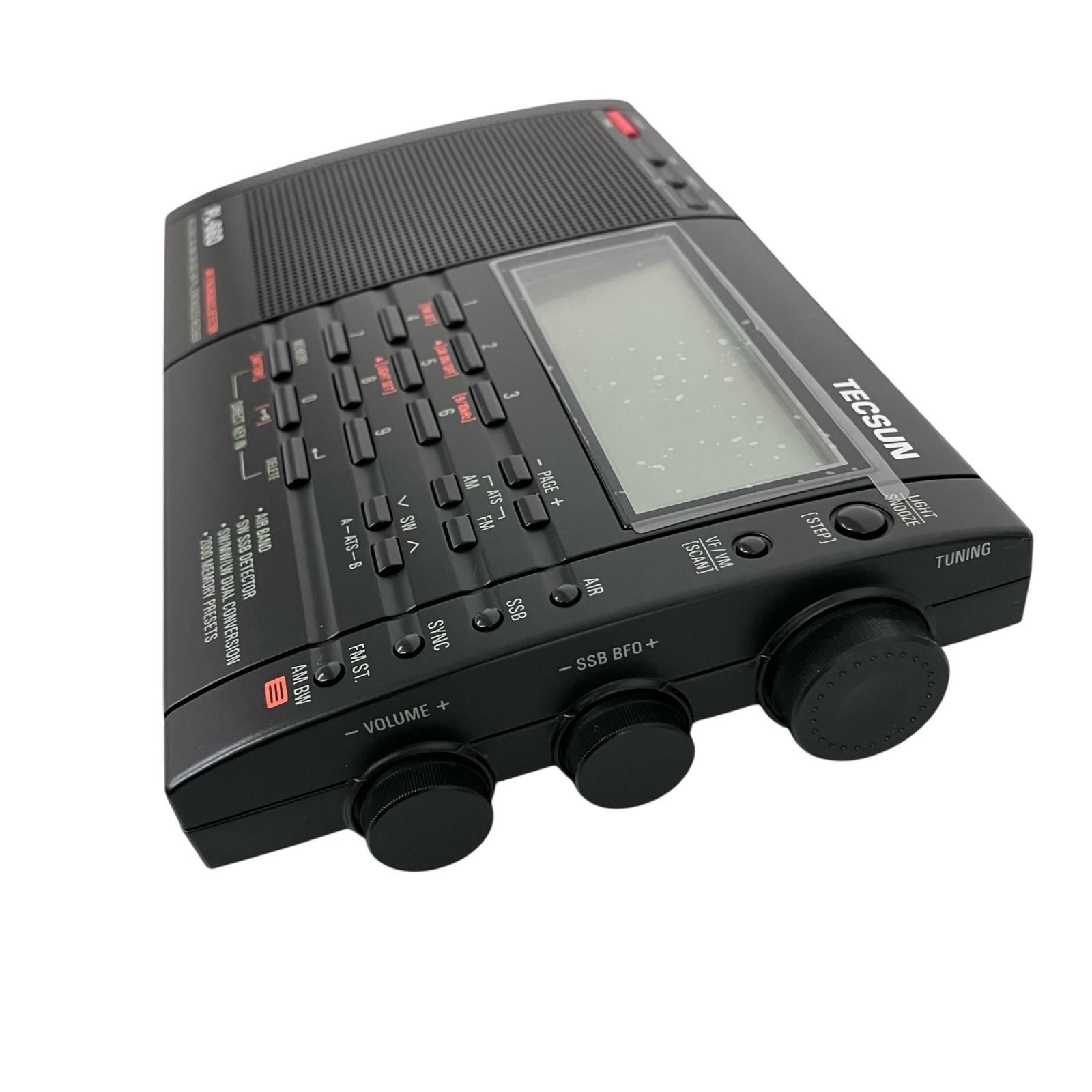 601050 現状品 TECSUN テックサン AM/FM/SWラジオ受信機 PL-660