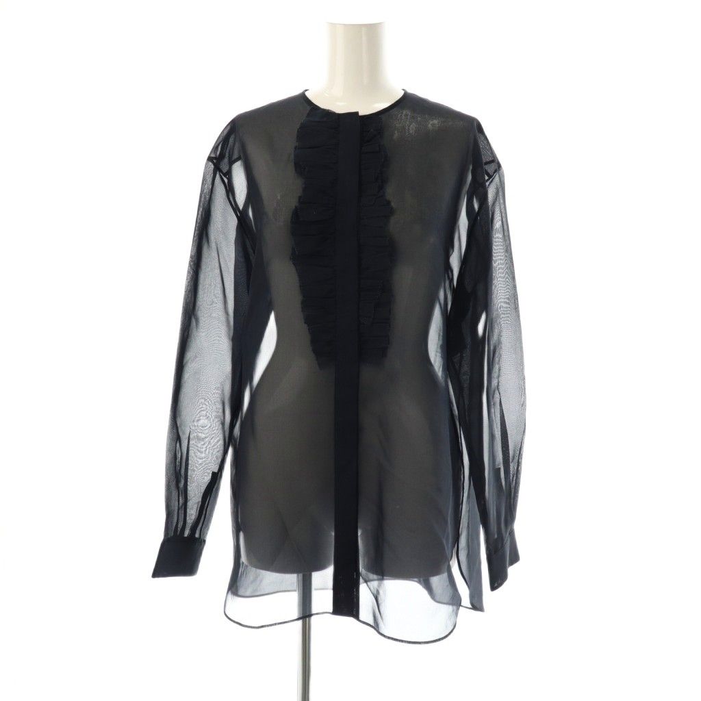 新品　ドゥロワーブラウス　36 ドゥロワー プルオーバー シースルー リボンデザイン ブラウス