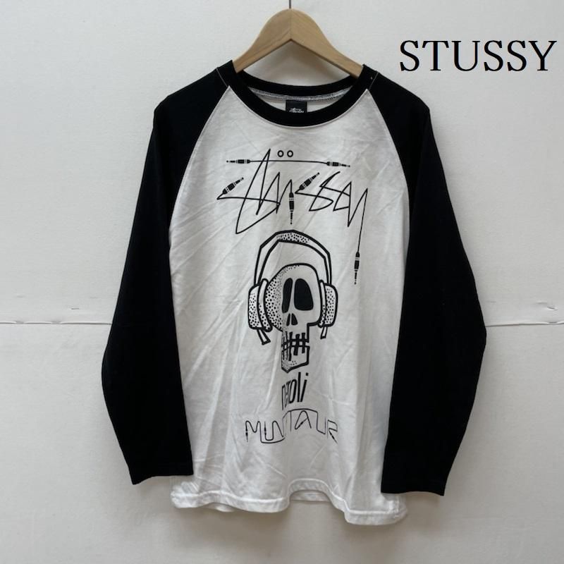 STUSSY ステューシー Tシャツ カットソー ロンT ラグランスカル