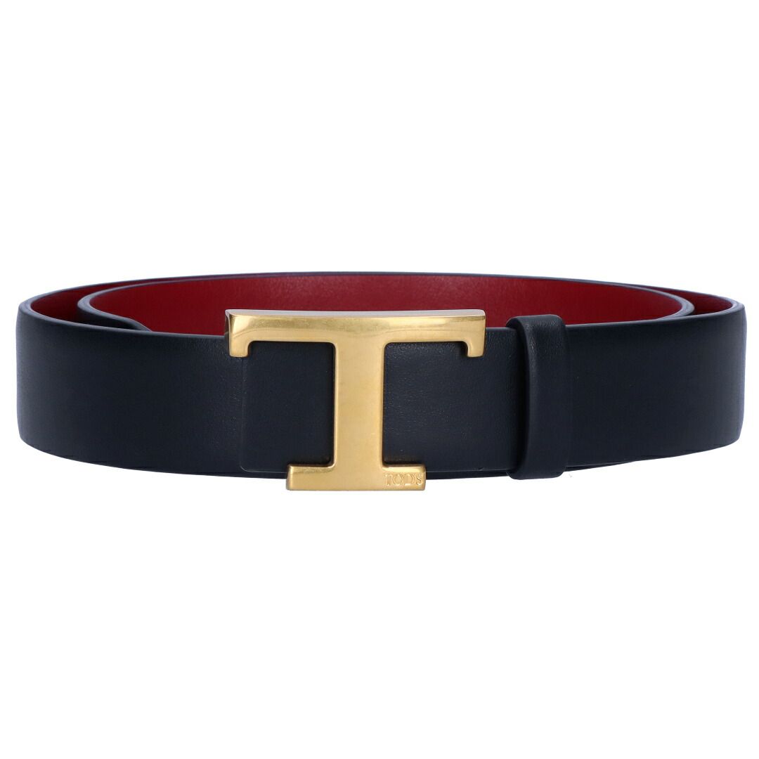 TOD’S ベルト T Timeless XCWTSB10100 RBR 6O77 Woman マルチカラー T タイムレス レザー リバーシブル ベルト