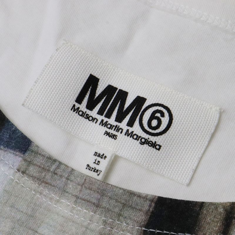 MM6 - 2018SS エムエムシックス メゾンマルジェラ MM6 Maison Margiela 転写プリントTシャツ S/ホワイト コットン カットソー【2400013605359】 2018SS エムエムシックス メゾンマルジェラ MM6 Maison Margiela