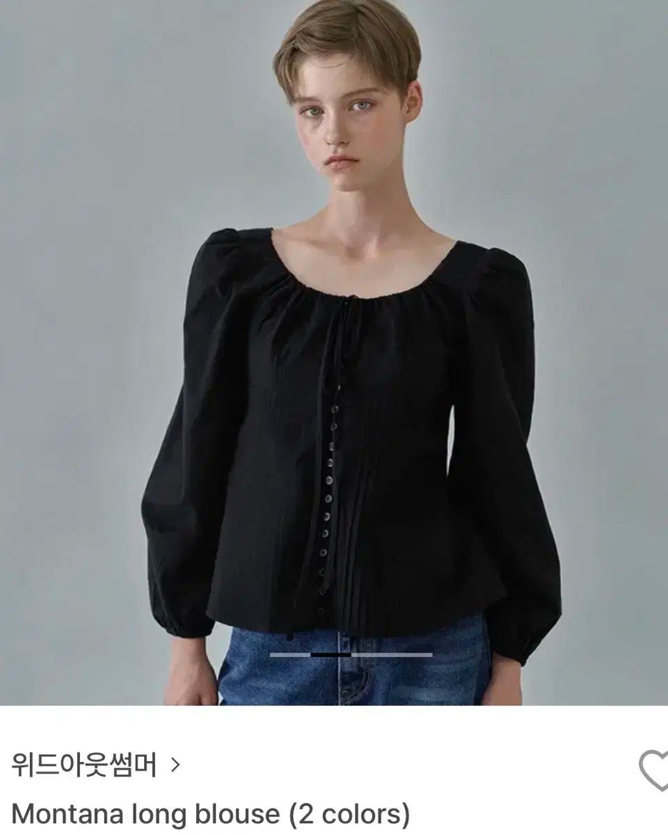 WITHOUTSUMMER モンタナ ロング ブラウス ブラック