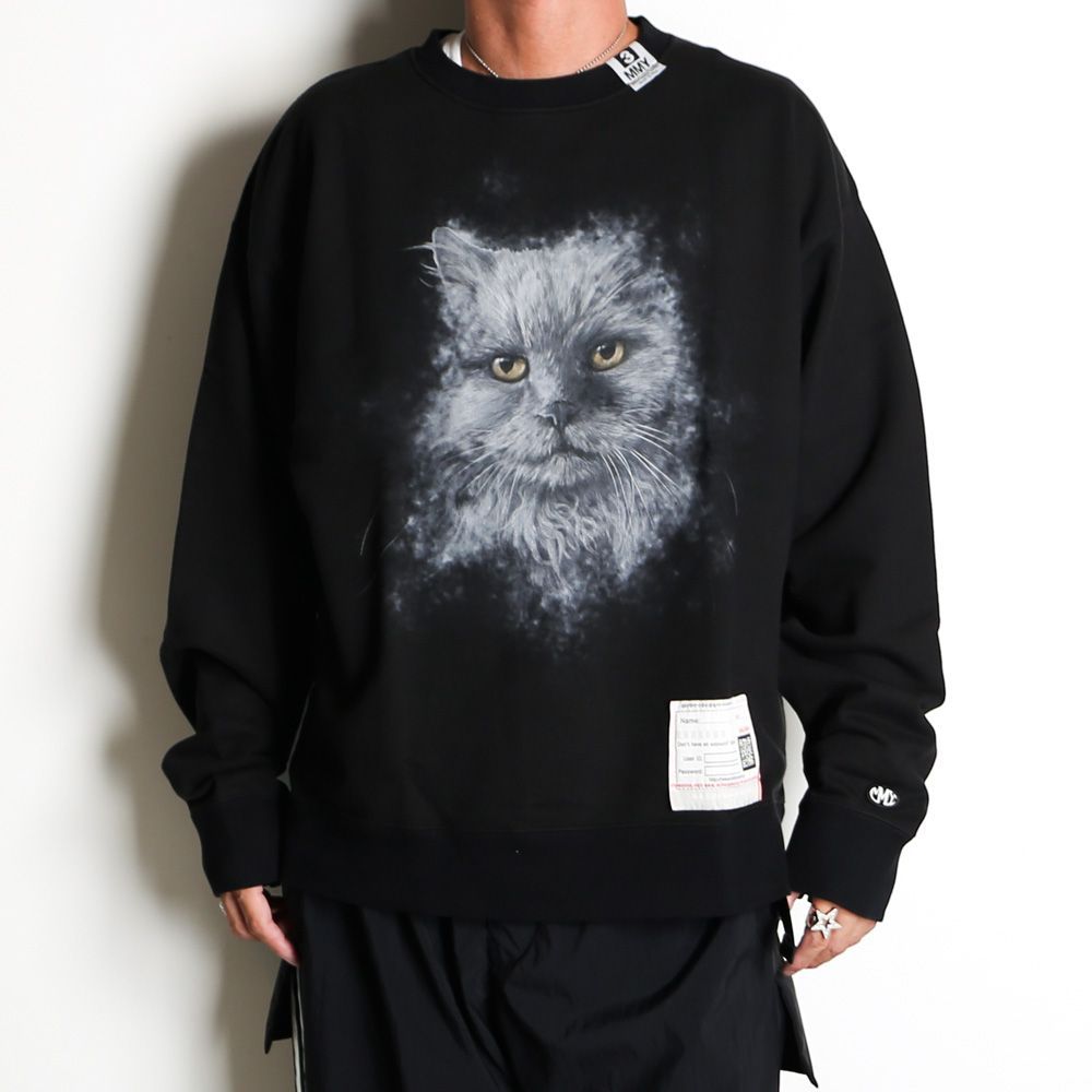 (ミハラヤスヒロ) MIHARA YASUHIRO スウェットシャツ A13PO662 Maison MIHARA YASUHIRO - Cat Printed Sweatshirt - GRAY