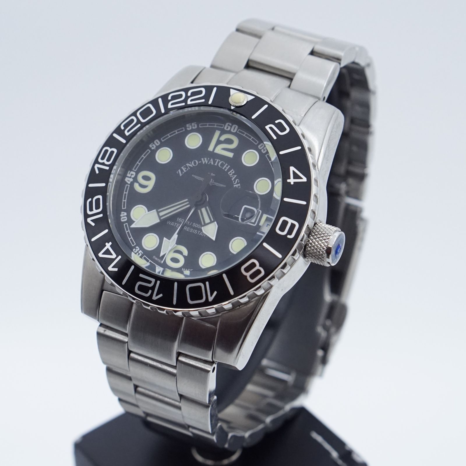 ZENO-WATCH BASEL ゼノウォッチ 6349Q-GMT-M(BK) パイロットウォッチ