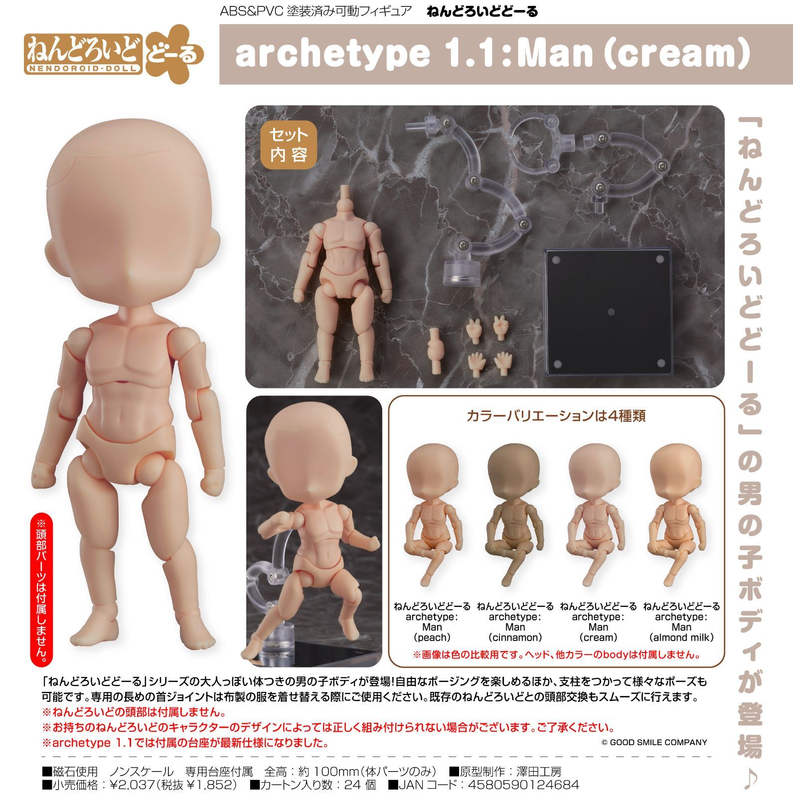 Man (almond milk) 2個パック ねんどろいどどーる archetype 1.1