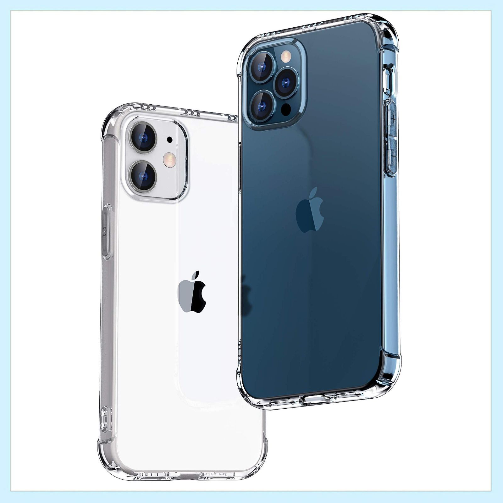 ONES iPhone 12Pro/12 ケース 6.1インチ用 HD全透明 米軍MIL規格 超耐衝撃 『 360エアバッグ、半密閉音室 』〔 画面  レンズ保護、滑り止め、ストラップホール 〕薄型 Qi充電 超軽量 衝撃吸収 HQTPU クリ