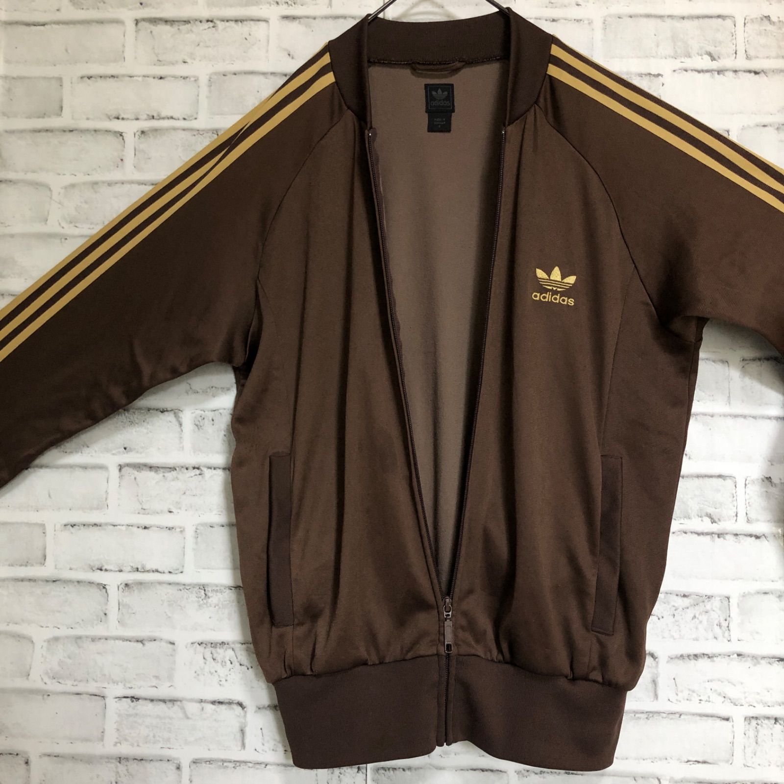 希少ブラウンXL⭐️90s adidas トラックジャケット/ジャージ 刺繍トレ