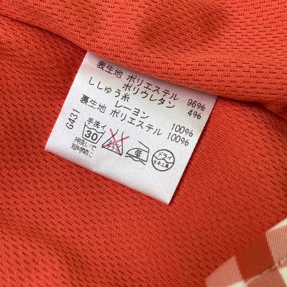サイズ：42 VIVA HEART ビバハート  インナー付 ストレッチスカート チェック柄 オレンジ系 [240101435401] ゴルフウェア レディース ストスト VIVA HEART ビバハート インナー付 ストレッチスカート チェック