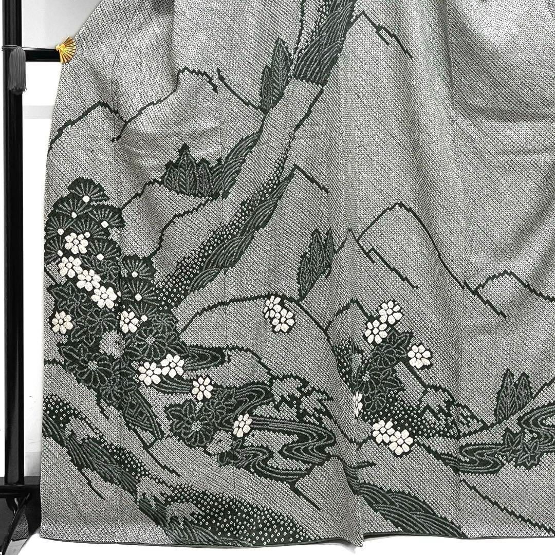 訪問着 総絞り 菊花 松 流水 楓 遠山 紋無し 着物 093a d 【公式通販】 訪問着 総絞り 菊花 松 流水 楓 遠山 紋無し 着物 093a d 【公式通販】