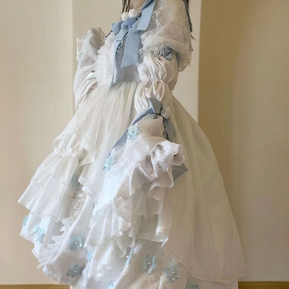姫袖ワンピース ショール付き