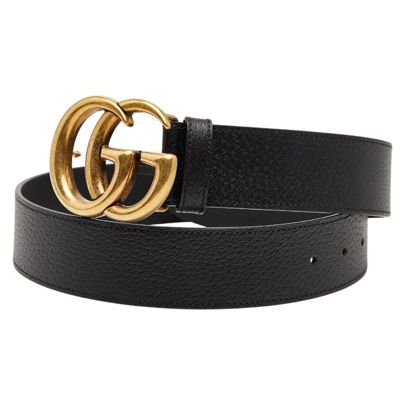 グッチ GGマーモント ベルト サイズ 80 32 406831 ブラック レザー レディース GUCCI 240-37438