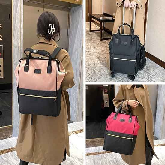 キャリーバック キャリーケース かわいい トランク 収納 キャスター コンパクト かばん 買い物 エコバッグ おしゃれ スタンド 旅行 軽い 大容量 通勤 ソフト 軽量 スーツケース スリム 持ち運び cn-io-862
