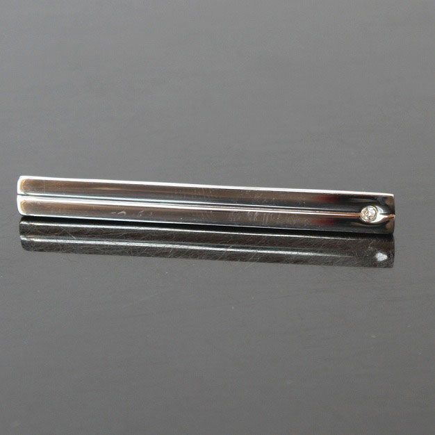 鎌倉カフス工房　クリスタルセンターラインネクタイピン（タイバー）
