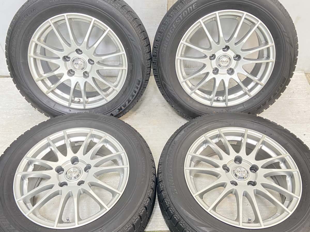 205/60R16  nブリヂストン ブリザック VRX n　 ZACK n16x6.5 35 114.3-5穴 n中古タイヤ スタッドレスタイヤ ホイールセット 4本セットn w16240112026