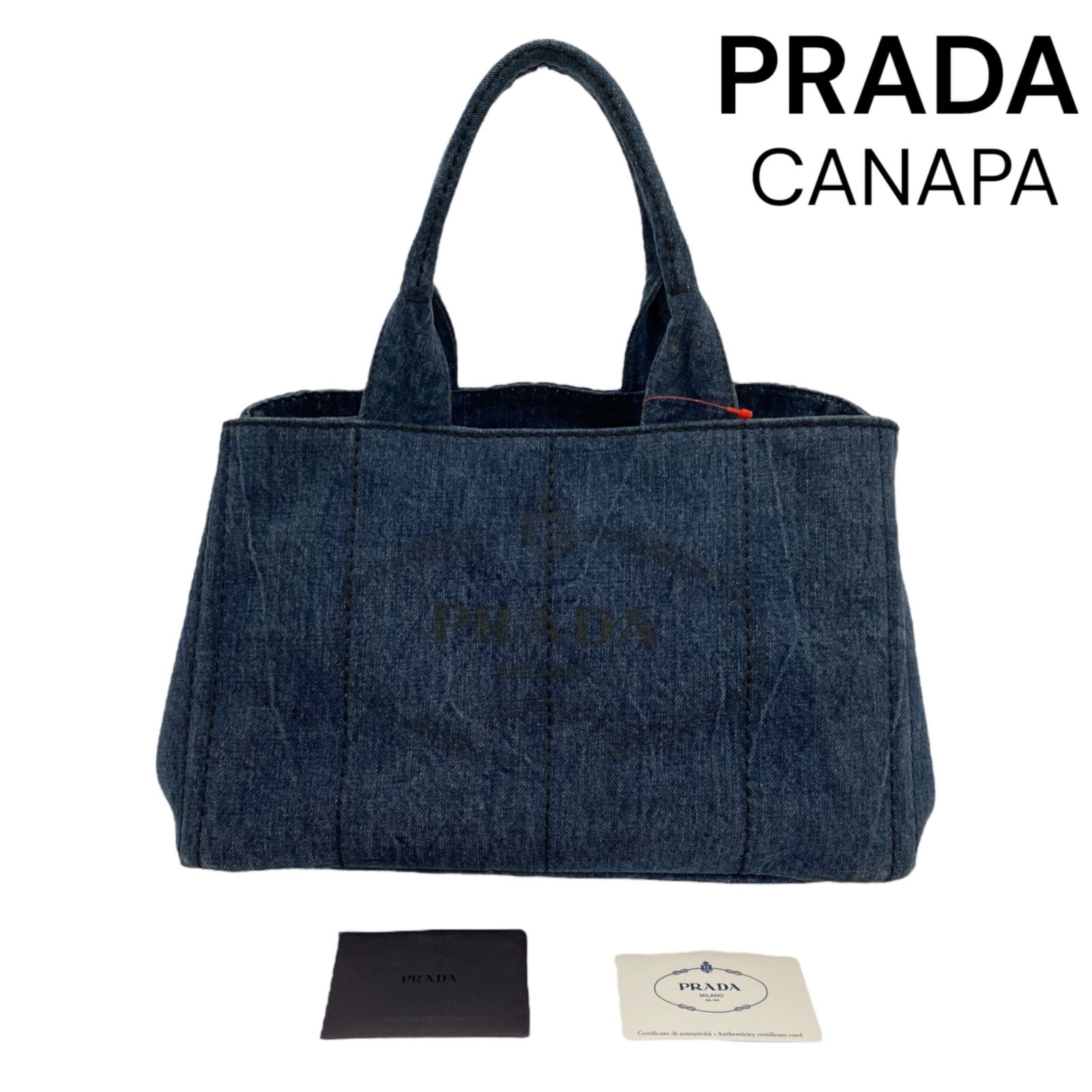 PRADA カナパ プラダ PRADA カナパ CANAPA トートバッグ ハンドバッグ デニム