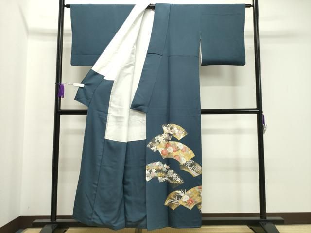 平和屋着物●豪華色留袖 作家物 刺繍 地紙重ね花文 金彩 正絹 CAAX5835gh