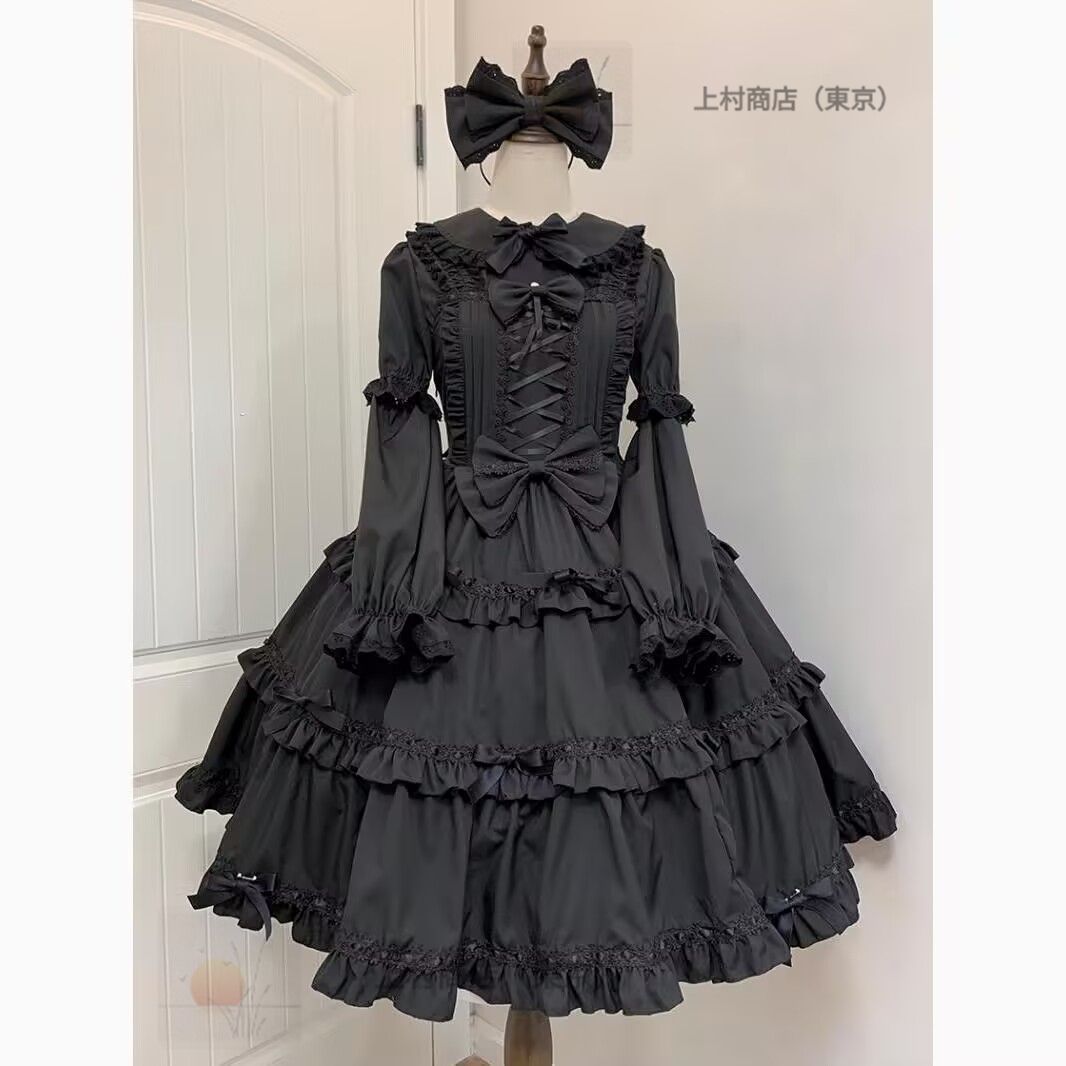 最終値下げ‼️海外ロリータ ゴスロリ 黒ロリ ジャンパースカート ジャンスカ 新作 ロリータ ゴスロリ ジャンパースカート ワンピース ドレス