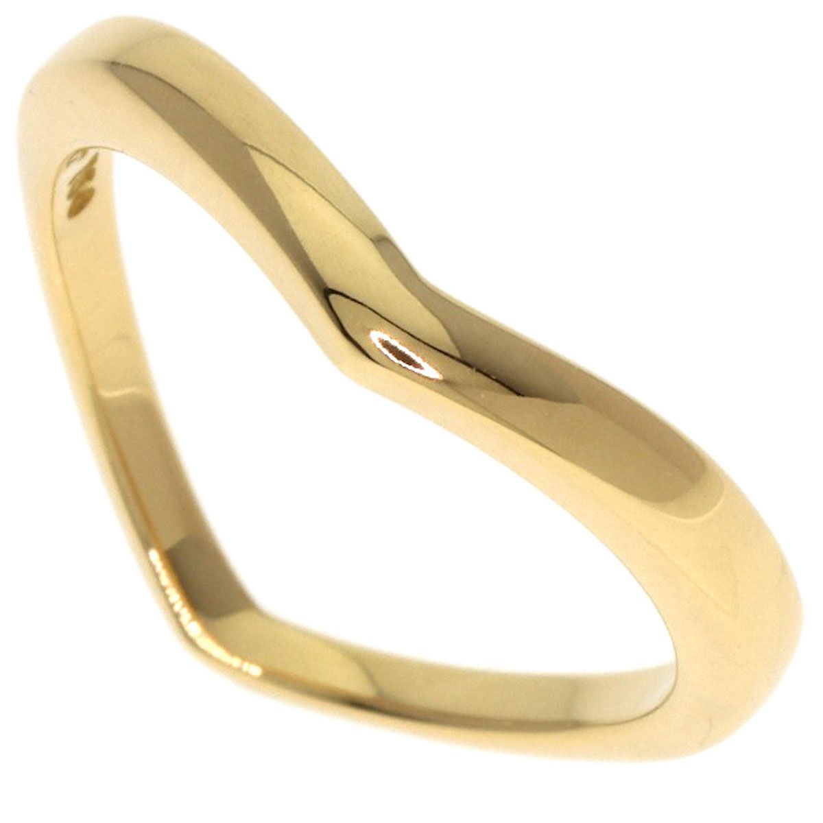 TIFFANY-Co. ティファニー Vバンド リング 指輪 K18YG レディース