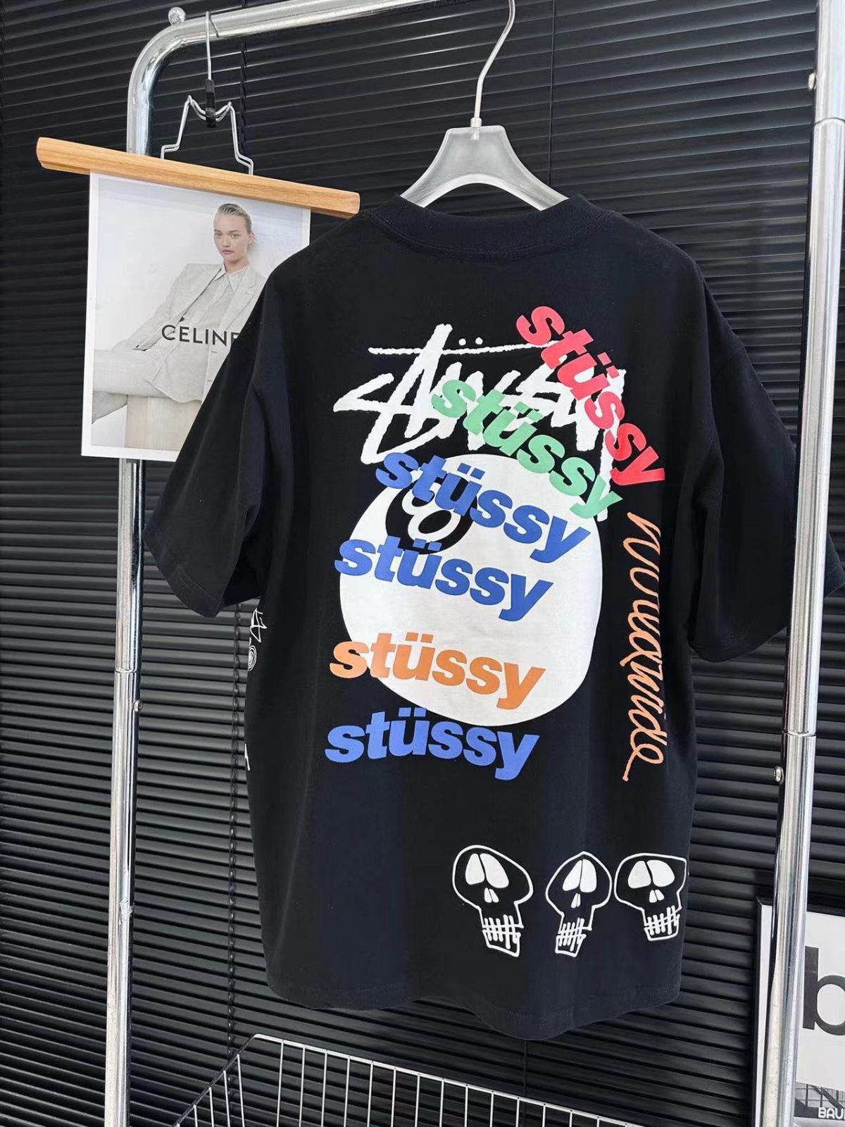 【新品】Stussy Test Strike Pigment Dyed Tee夏シリーズグラフィティ8番ボールです