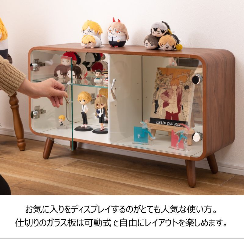 シェルフ テレビ台 ガラス 棚 ラック 幅79.5cm 2段 収納 シェルフ