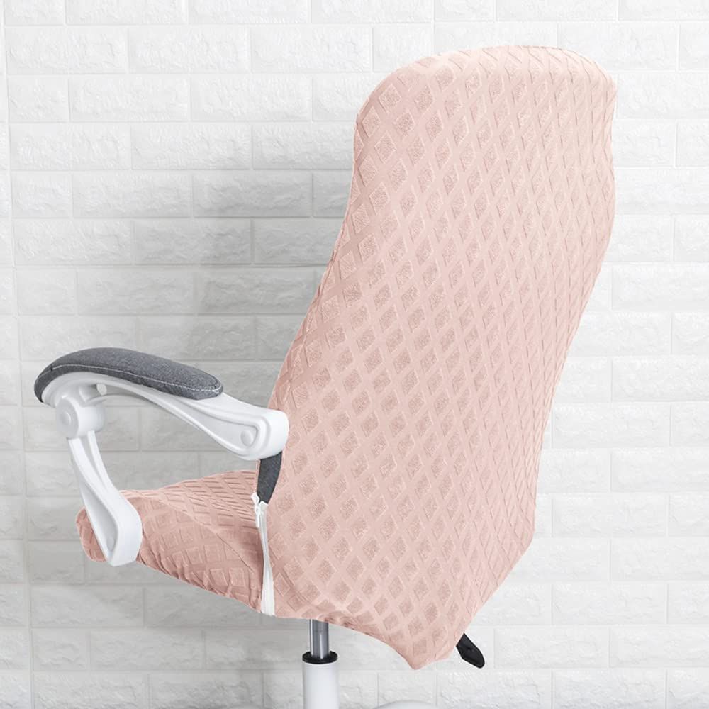 オフィス椅子カバー耐水性事務椅子回転式椅子用 一体式ファスナー付き伸縮素材