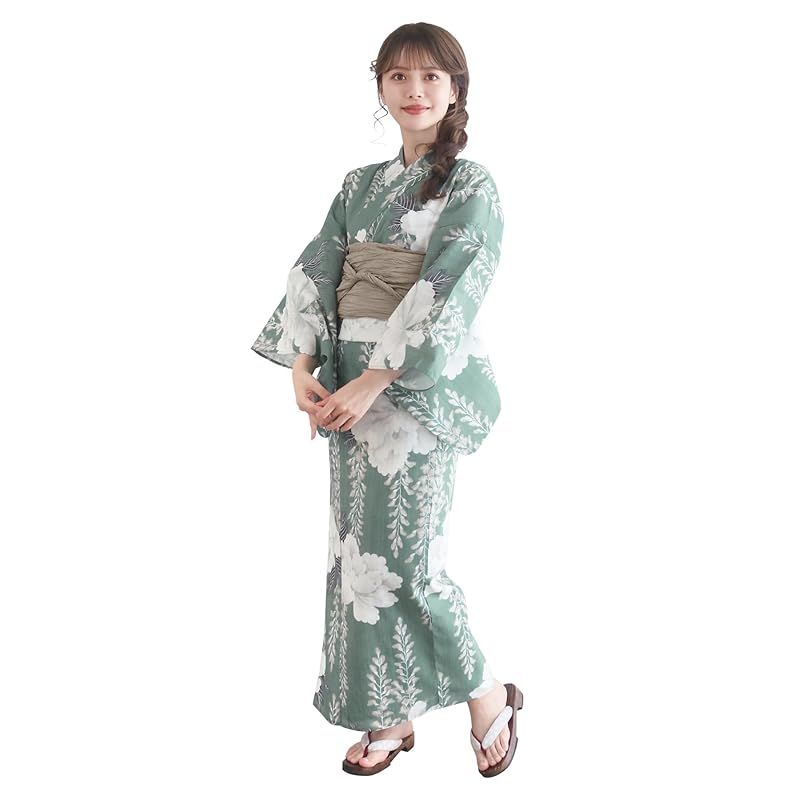 KYOETSU] [キョウエツ] 浴衣セット 変わり織 生成り 6点セット