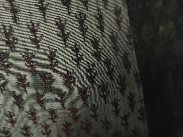 小紋 変わり縦縞 色紙 金彩 花地紋 着物 075a d