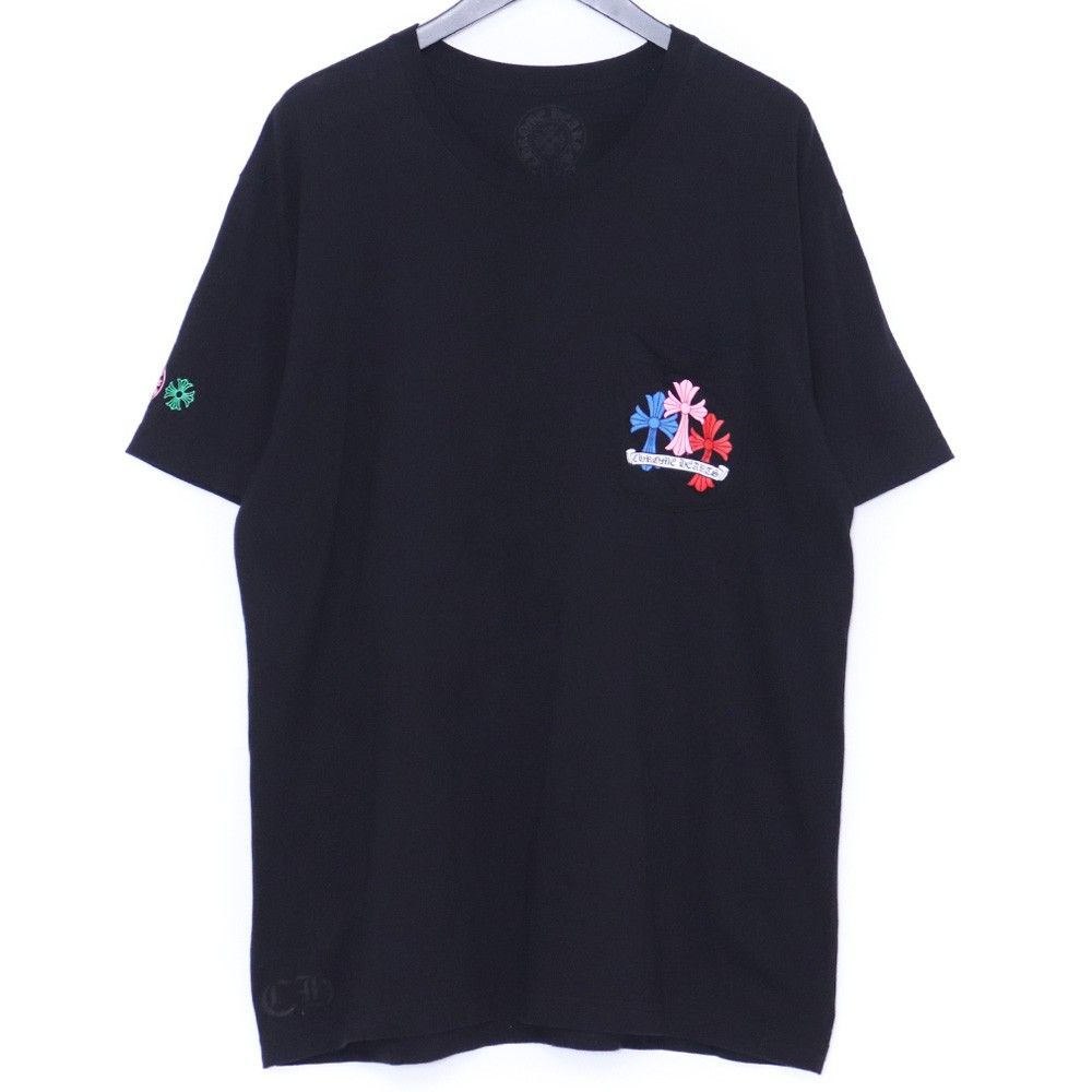 クロムハーツTシャツ マルチカラーセメタリークロスXL