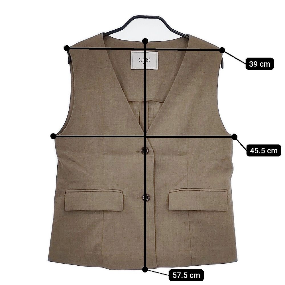 スローブイエナ/slobe iena フレンチリネンコットンベスト 麻 ジレ SLOBE IENA フレンチリネンコットンベスト 24SS - メルカリ