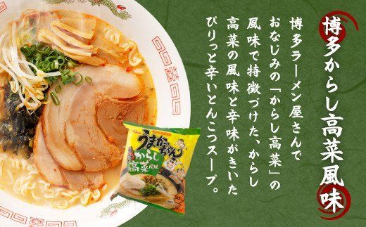 博多っ子　超定番　うまかっちゃん 辛子高菜 　とんこつ味　60食分 2箱買い 1箱買い 30食分 博多っ子 超定番 うまかっちゃん 辛子高菜