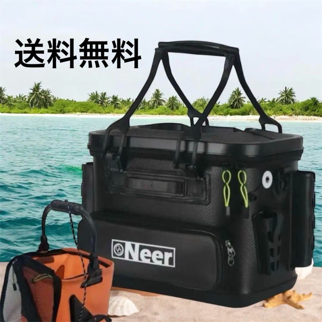 バッカンタックルバッグ フィッシングタックルボックス 釣り BOX 黒 ２８L