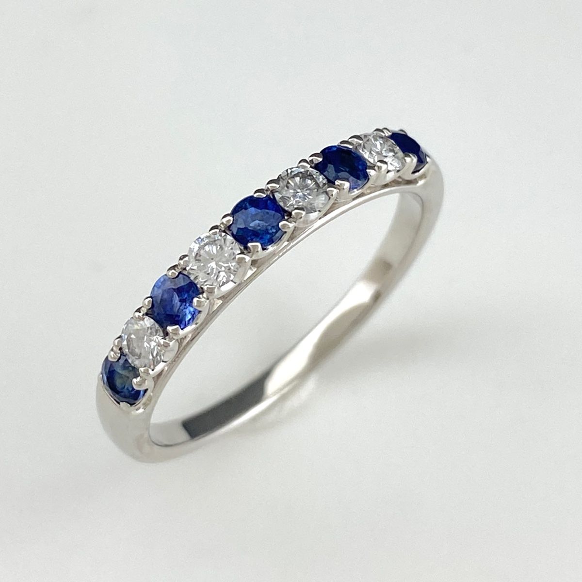 タサキ TASAKI サファイア デザインリング プラチナ メレダイヤ 指輪 