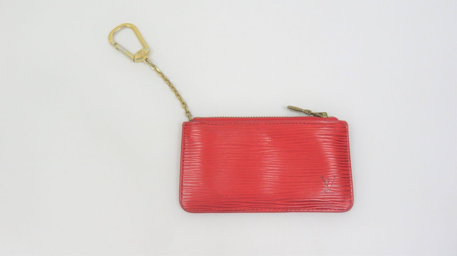 ⑤☆優良品☆エピポシェット クレ ☆ケース キーリング付★レッド Louis Vuitton エピ キーケース ポシェットクレ コインケース 赤 LOUIS