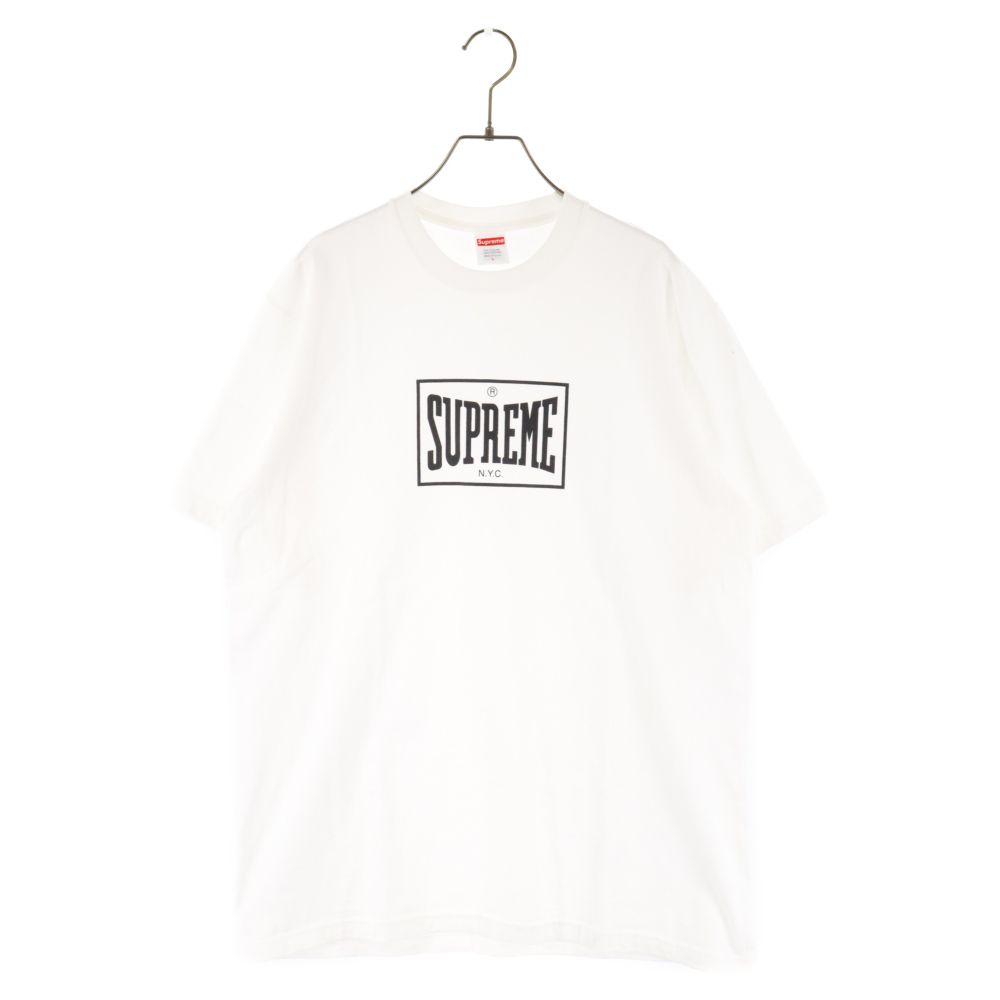 SUPREME (シュプリーム) 23AW Warm Up Tee ウォームアップ ロゴ 半袖Tシャツ ホワイト