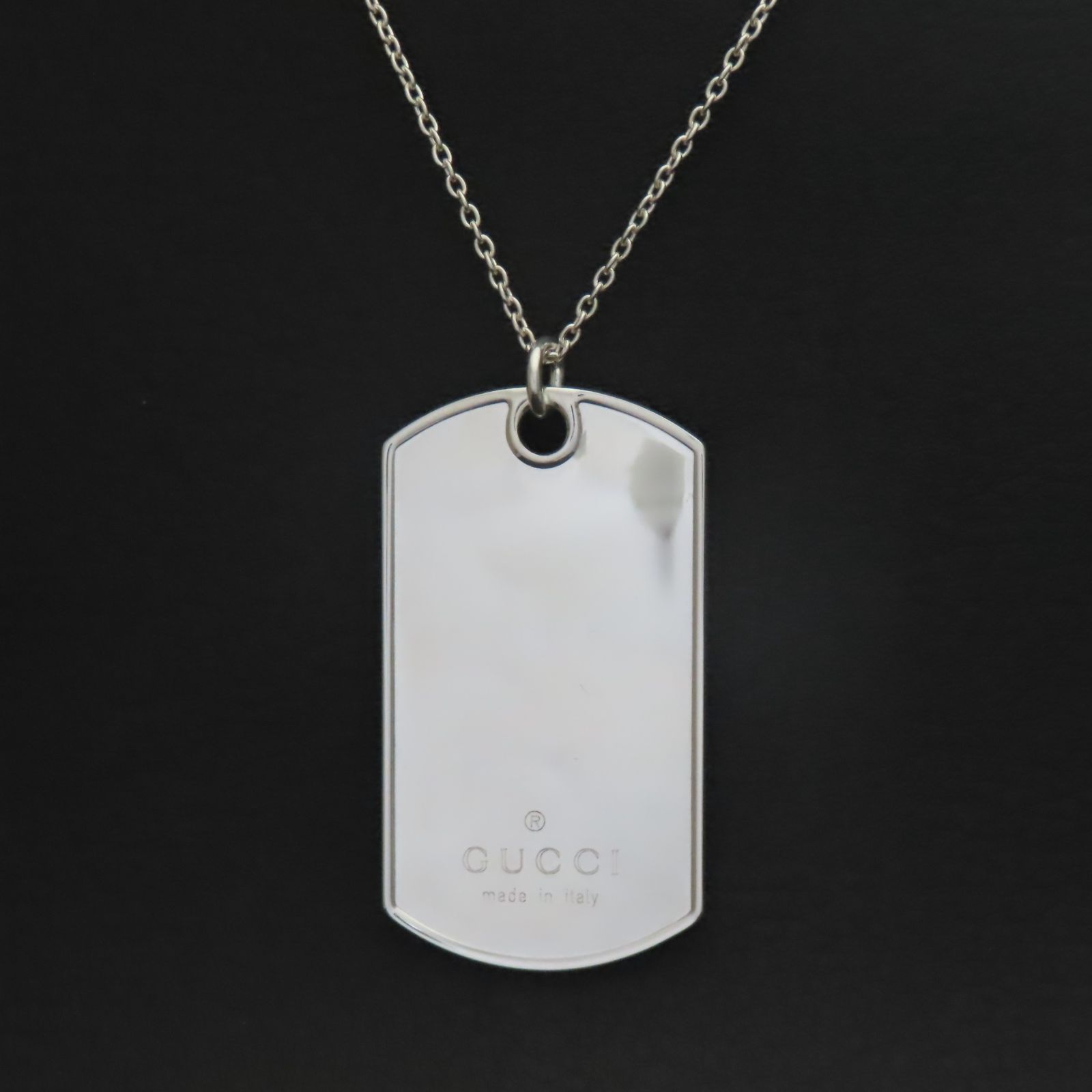 新品同様 美品 GUCCI グッチ プレートネックレス ペンダント 19.5g