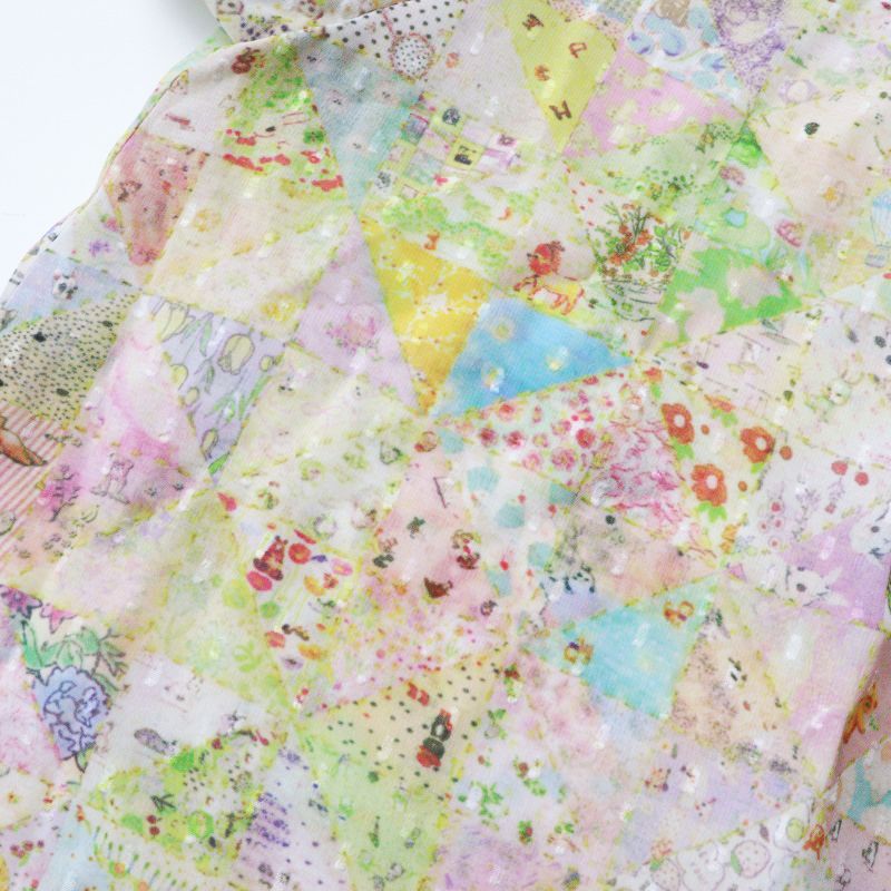 美品 ユキエモン yukiemon オリプリブラウス M/ベージュ系 カラフル