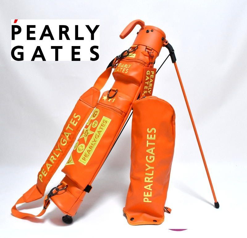 PEARLY GATES ロゴ　スマイルワッペンセルフスタンドバッグ PEARLY GATES ロゴ スマイルワッペンセルフスタンドバッグ 新品 PEARLY