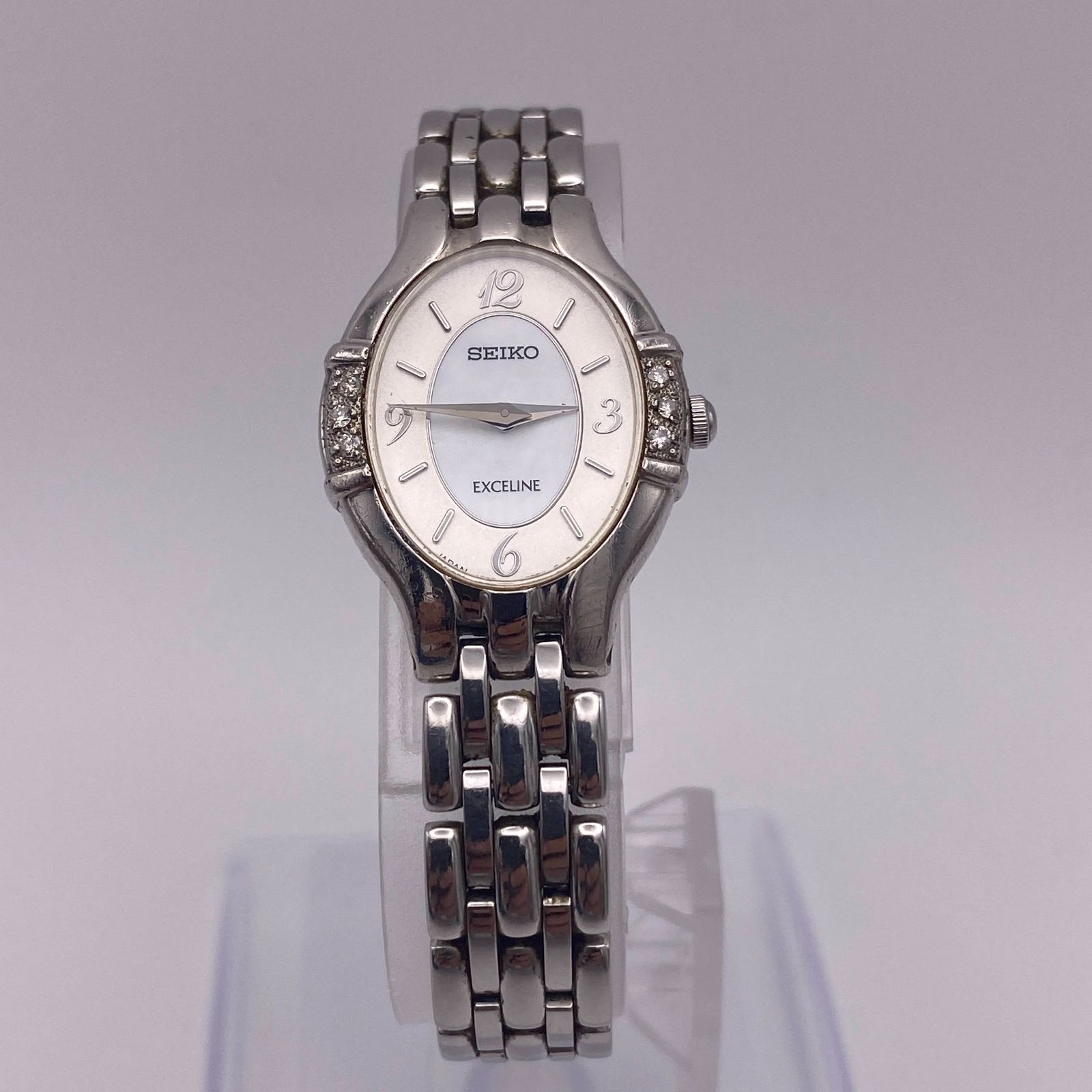 6Pダイヤモンド 白蝶貝シェル文字盤 セイコー SEIKO クオーツ