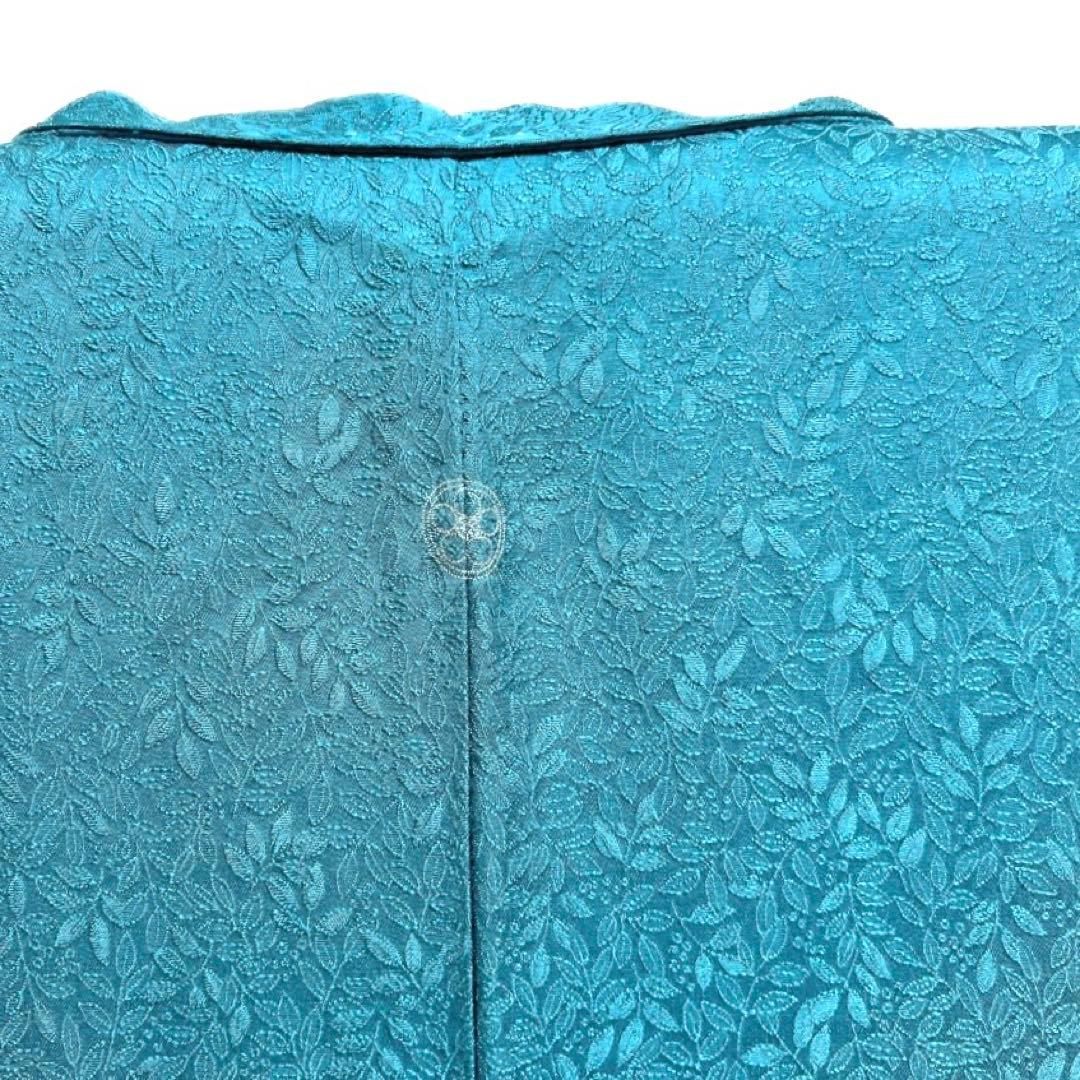 色無地 南天地紋 パーティ お茶会 ピーコックグリーン 着物 103b d NICORILABO_COM