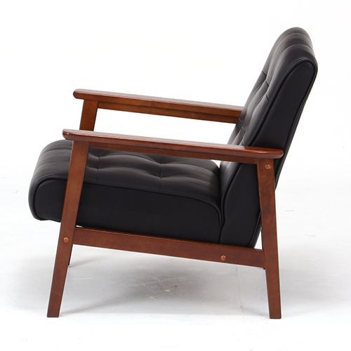 １人掛 バイキャスト レザー調ソファ ダークブラウン 幅65cm ソファ チェア 1人暮らし NEXPOTALLINN_EU