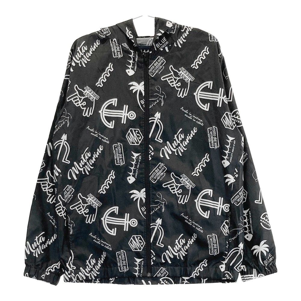 ムータマリン　総柄　ストレッチ　ジップパーカー ムータマリン 総柄 ストレッチ ジップパーカー