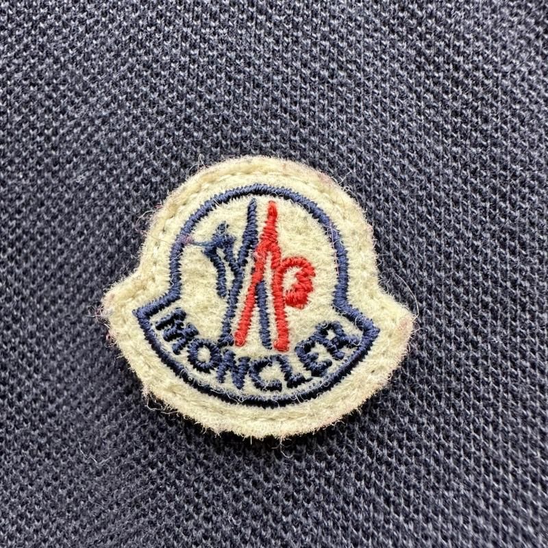 MONCLER モンクレール ポロシャツ 半袖 21SS MAGLIA POLO ロゴ 刺繍 半袖 鹿の子 リブ ライン ポロシャツ G10918A70300