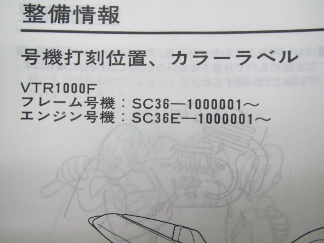 VTR1000Fファイアーストーム サービスマニュアル ホンダ 正規 中古