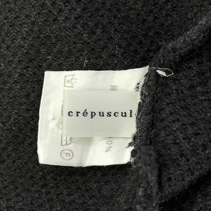 Crepuscule / クレプスキュール | Moss Stitch L/S Knit 鹿の子編み クルーネック ニット | F | ブラック |  メンズ - メルカリ