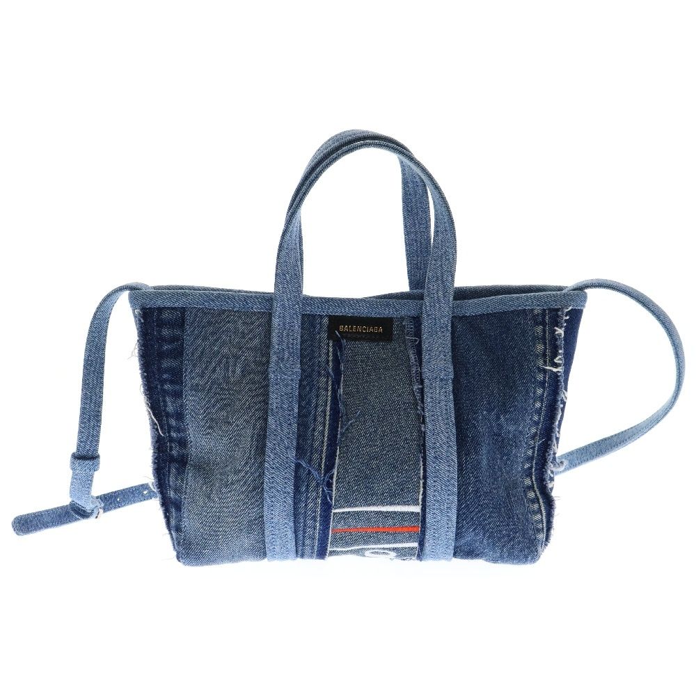 BALENCIAGA バレンシアガ バルベス スモール デニム2WAYショルダーバッグ ハンドバッグ ブルー 671404