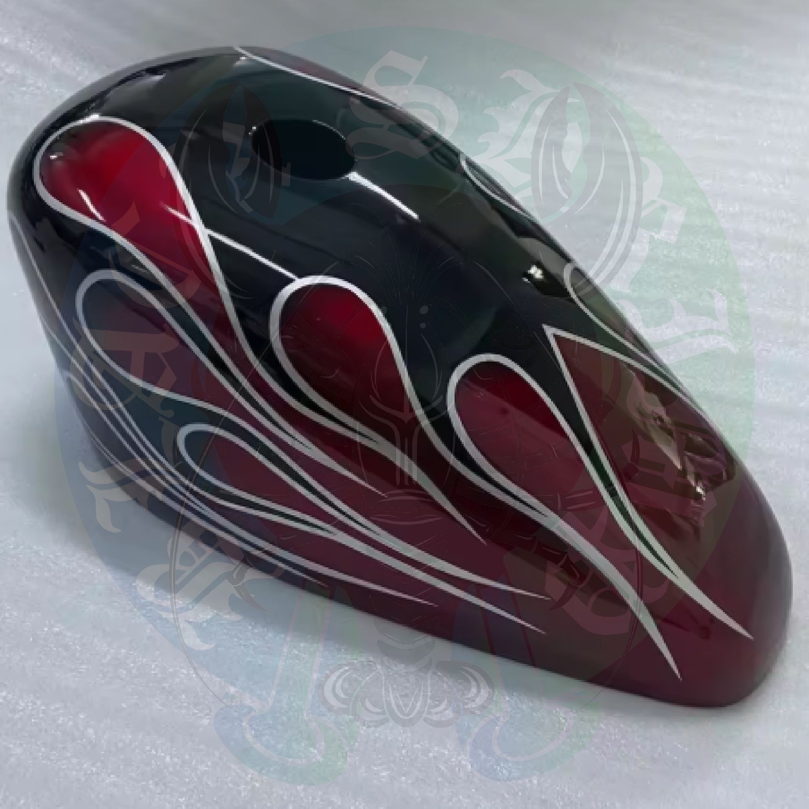 XL883 XL1200 タンクカバー ブラックフレイムレッド スポーツスター ハーレー スポタン