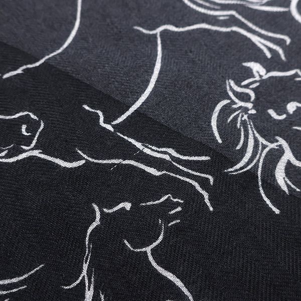 エルメス ストール ロザンジュ カシミヤ グレー 【LES ETALONS  