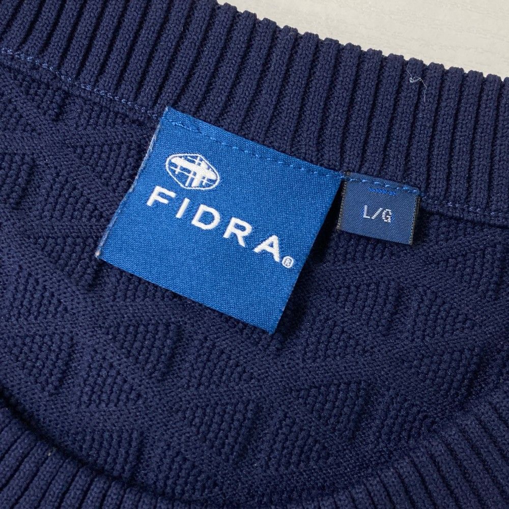 サイズ：L FIDRA フィドラ  中綿切替 ニットベスト  ネイビー系 [240101410834] ゴルフウェア メンズ ストスト サイズ：L FIDRA フィドラ 中綿切替 ニットベスト ネイビー系