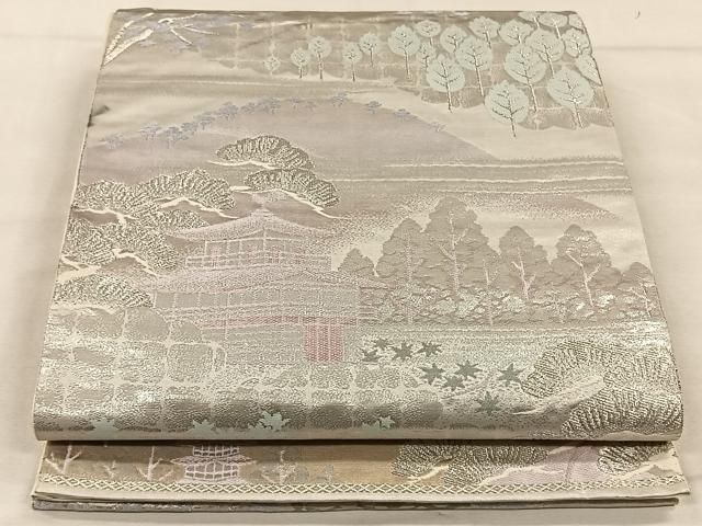 ❗お値下げ中❗ますいわ屋≪京洛≫六通袋帯正絹100%京の美しい景色や塔 ❗お値下げ中❗ますいわ屋≪京洛≫六通袋帯正絹100%
